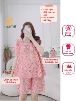 Thumbnail Đồ Bộ Bầu Và Sau Sinh 2mama Nhiều Màu Hoa Nhí Siêu Mát Mềm Mại, Dễ Thương Đủ Size 40-75kg 1