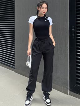 Thumbnail Quần jogger thể thao nữ Fitme ống rộng hỗ trợ tập gym yoga chạy bộ cao cấp 1