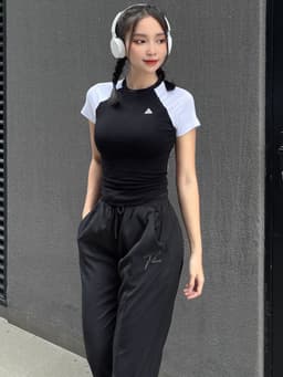 Thumbnail Quần jogger thể thao nữ Fitme ống rộng hỗ trợ tập gym yoga chạy bộ cao cấp 2