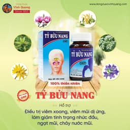 Thumbnail Tỷ Bửu Nang VĨNH QUANG - Viêm xoang, Viêm mũi dị ứng, Nghẹt mũi, Chảy nước mũi - Hộp 60 viên 4