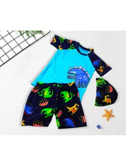 Thumbnail Đồ Bơi Trẻ Em Tặng Kèm Nón Bơi Vải Bộ Đồ Bơi Cho Bé Cao Từ 85cm Đến 125cm Khủng Long Xanh Cleacco DBTE BORO SPORT 4