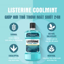 Thumbnail Nước Súc Miệng Listerine Cool Mint Giúp Răng Trắng Sáng Và Thơm Miệng 750ml/250ml 1