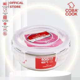 Thumbnail Hộp Thủy Tinh Bảo Quản Thực Phẩm Chịu Nhiệt COBACOOK Hình Tròn-CBHR400XA 1