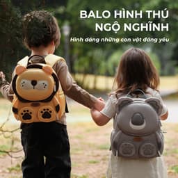 Thumbnail Balo cho bé Zoyzoii B38 hình thú chính hãng, chất vải SBR cao cấp, siêu nhẹ, khóa YKK nhập khẩu Nhật 2