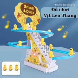 Thumbnail Đồ chơi vịt leo thang có đèn có nhạc Bi's House 1