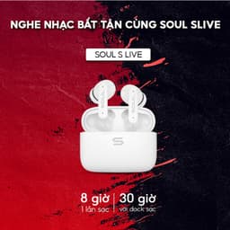 Thumbnail Tai nghe TrueWireless SOUL S-Live 30 - Công nghệ chống ồn ENC, Kháng nước IPX4, Bluetooth 5.3, Độ trễ 60ms, BH 12 tháng 4
