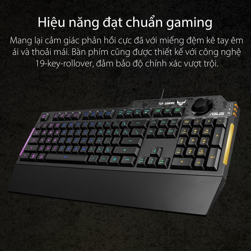 Ảnh Bàn Phím Chơi Game Asus TUF Gaming K1 Chống Nước Tràn RGB - Hàng Chính Hãng 3