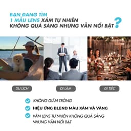 Thumbnail Lens xám tây có độ cận 0-8 Build a Barbie tự nhiên hiệu Angel Eyes (Lens màu xám khói có độ cận | Kính áp tròng màu xám) 3