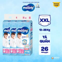 Thumbnail Bộ 3 Tã quần cao cấp Moony Bé Gái L44/XL38/XXL26/XXXL14 - Nhập khẩu Nhật Bản 2