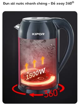 Thumbnail Ấm siêu tốc KIPOR KP-A266 dung tích 3.2L 2
