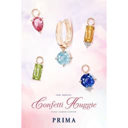 Thumbnail PRIMA Charm Bông Tai  9K - Kim Cương & Đá Sky Blue Topaz (1 Chiếc) - BST HUGGIE 3