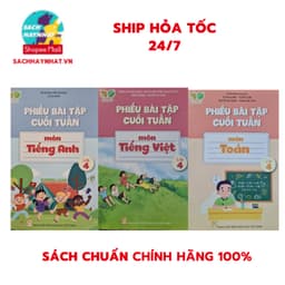 Thumbnail Sách - ( Kết nối tri thức ) Phiếu bài tập cuối tuần môn tiếng anh,toán,tiếng việt lớp 4 - Combo +lẻ tùy chọn 1