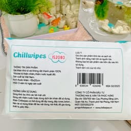 Thumbnail Khăn Mặt Khô Chillwipes Facial & Hand Disposable Cleansing Towel (80 Tờ) 4