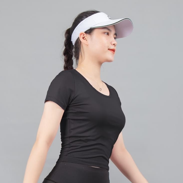 Ảnh Áo thể thao Gladimax Croptop Cộc Tay cá tính có sẵn đệm ngực hỗ trợ tập luyện hiệu quả 2