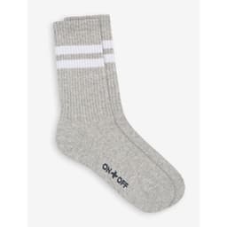Thumbnail Tất thể thao cao cổ Genz Unisex ONOFF 2 sọc ngang sneaker - 15AR23A115 4