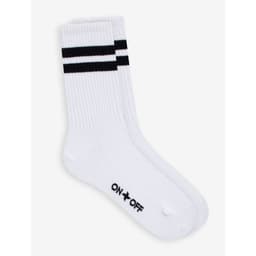 Thumbnail Tất thể thao cao cổ Genz Unisex ONOFF 2 sọc ngang sneaker - 15AR23A115 2