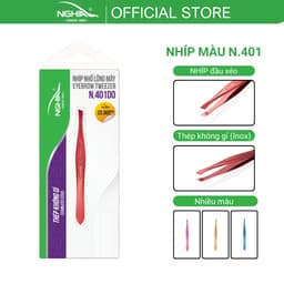 Thumbnail Nhíp Nhổ Lông Mày, Lông Mũi, Lông Nách, Tóc Bạc Inox KỀM NGHĨA N.401 - Đầu Xéo - 4 Màu 1