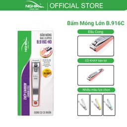 Thumbnail Bấm Móng Có Khay Thép Carbon Chuyên Dụng KỀM NGHĨA B.916C - Lưỡi Cong 2