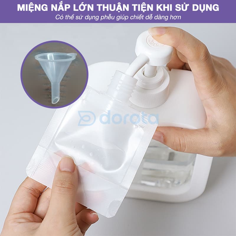 Ảnh Túi chiết mỹ phẩm du lịch DOROTA đựng dầu gội, sữa rửa mặt sữa tắm TC 3