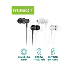 Thumbnail Tai Nghe Nhét Tai ROBOT RE20 Cổng Kết Nối Jack 3.5mm Hỗ Trợ Nghe Nhạc Và Đàm Thoại - Âm Bass Sống Động 1