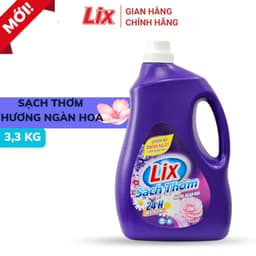 Thumbnail Nước giặt Lix sạch thơm hương ngàn hoa chai 3.3kg sạch nhanh vết bẩn N7401 gấp đôi sức mạnh giặt tẩy - Lixco Việt Nam 1