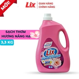 Thumbnail Nước giặt Lix sạch thơm hương nắng hạ 3.3kg  CHAI N7301 tăng gấp đôi sức mạnh giặt tẩy quần áo - Lixco Việt Nam 1
