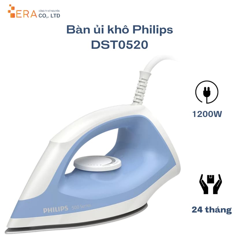 Ảnh Bàn ủi khô Philips DST0520 1200W - Hàng chính hãng 1