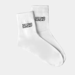 Thumbnail Tất cao cổ Seccond Sunday Basic Logo Crew Socks SA02 3