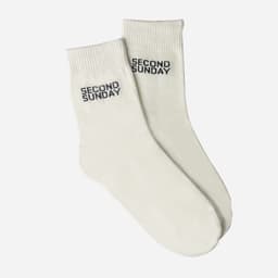 Thumbnail Tất cao cổ Seccond Sunday Basic Logo Crew Socks SA02 2