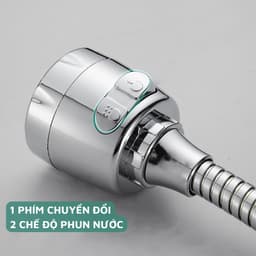 Thumbnail Đầu vòi nối rửa chén dẻo lò xo tăng áp, 2 chế độ phun nước, thiết kế lò xo chất liệu thép không gỉ cao cấp - Huy Tưởng 1