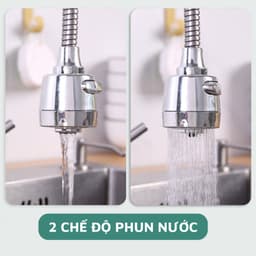 Thumbnail Đầu vòi nối rửa chén dẻo lò xo tăng áp, 2 chế độ phun nước, thiết kế lò xo chất liệu thép không gỉ cao cấp - Huy Tưởng 3