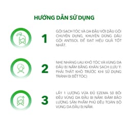 Thumbnail Combo Sản Phẩm Ezema 50 & Dầu Gội Sạch Gàu Antisol | Thương Hiệu iCare Pharma | Hỗ Trợ Trị Gàu Ngứa, Nấm Da Đầu Lâu Năm 4