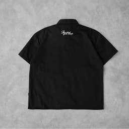 Thumbnail Áo Sơ Mi Kaki Basic Màu Đen Chi tiết Thêu - Brand TSUN Chính Hãng Oversize Shirt - UNISEX 3