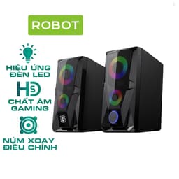 Thumbnail Loa Máy Tính ROBOT RS200 RS180 Hiệu Ứng Đèn LED - Âm Thanh HD Chất Lượng Cao 2
