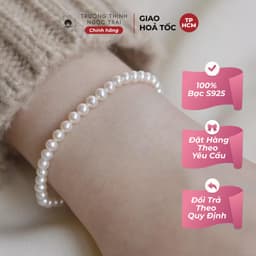 Thumbnail Vòng Tay Ngọc Trai Hạt Nhí 3ly Khóa Bạc Tròn Dễ Thương, Thời Trang - Ngọc Trai Trường Thịnh 1