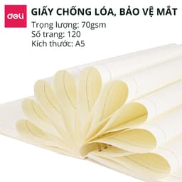 Thumbnail Sổ Lò Xo Kép A5 120 Trang Giấy Kẻ Ngang Chống Lóa Deli - Sổ Tay Ghi Chép Gáy Xoắn  - Sổ Vở Học Sinh Takenote Plannner 3
