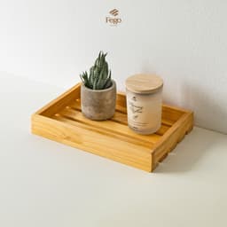 Thumbnail Khay gỗ thông tự nhiên FEGO có tay cầm để decor, trang trí, đựng đồ ăn, mỹ phẩm 4