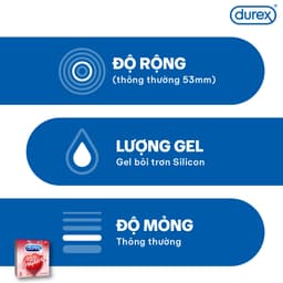 Thumbnail Bao cao su Durex Sensual Strawberry hương dâu (size 53mm, 3 bao/hộp) 3