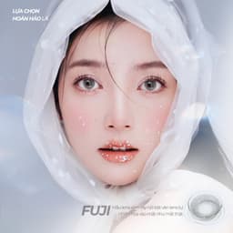 Thumbnail Lens áp tròng xám tây có độ cận 0-8 Fuji Gray hiệu Angel Eyes | Kính áp tròng xám khói không giãn đường kính màu 12.8mm 3