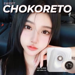 Thumbnail Kính giãn tròng màu nâu choco Chokoreto hiệu Angel Eyes có độ 0-8 - Lens giãn tròng nâu choco giãn tròng to 14.5mm 1