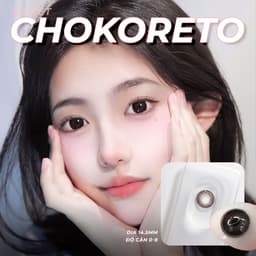 Thumbnail Kính giãn tròng màu nâu choco Chokoreto hiệu Angel Eyes có độ 0-8 - Lens giãn tròng nâu choco giãn tròng to 14.5mm 4
