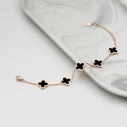 Thumbnail Vòng tay nữ CDE Five Four Leaf Clovers Bracelet Silver CDE2026RG.BL 3