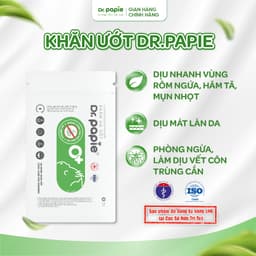 Thumbnail 1 Gói Khăn Lau Hạ Sốt Tẩm Ướt Thảo Dược Dr.Papie Làm Mát Dịu Da, Vết Côn Trùng Đốt, Giảm Rôm Sảy, Mẩn Ngứa Cho Bé 1