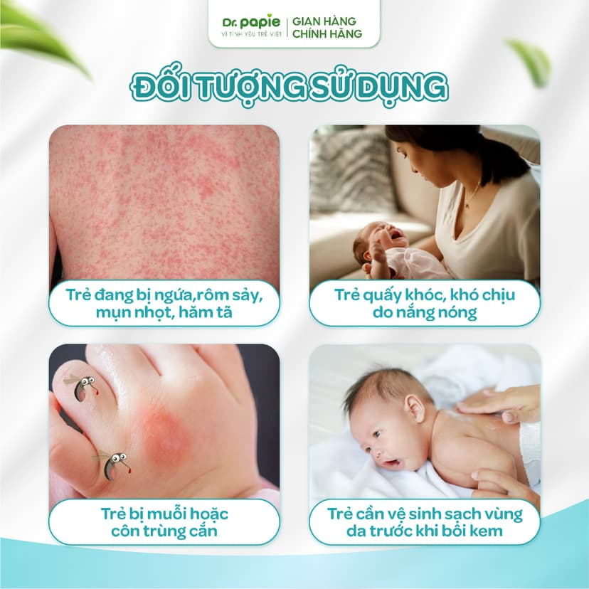 Ảnh 1 Gói Khăn Lau Hạ Sốt Tẩm Ướt Thảo Dược Dr.Papie Làm Mát Dịu Da, Vết Côn Trùng Đốt, Giảm Rôm Sảy, Mẩn Ngứa Cho Bé 4