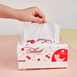 Thumbnail Thùng 9 gói giấy ăn Silkwell 280 tờ Cherry cao cấp chính hãng 3