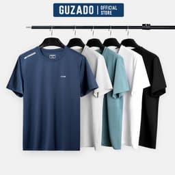 Thumbnail Áo thể thao nam Guzado Vải Coolmax dệt lỗ kim thoáng khí mau khô Co Giãn Vận Động Thoải Mái GTS04 1