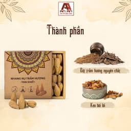 Thumbnail Nhang nụ trầm hương An An, nụ trầm khói ngược xông phòng nguyên chất hộp 39 nụ, thơm lâu, không hoá chất 3