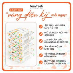 Thumbnail Khăn giấy ướt vệ sinh vùng kín phụ nữ cao cấp Femfresh Anh Quốc 3