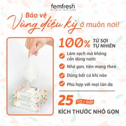 Thumbnail Khăn giấy ướt vệ sinh vùng kín phụ nữ cao cấp Femfresh Anh Quốc 4