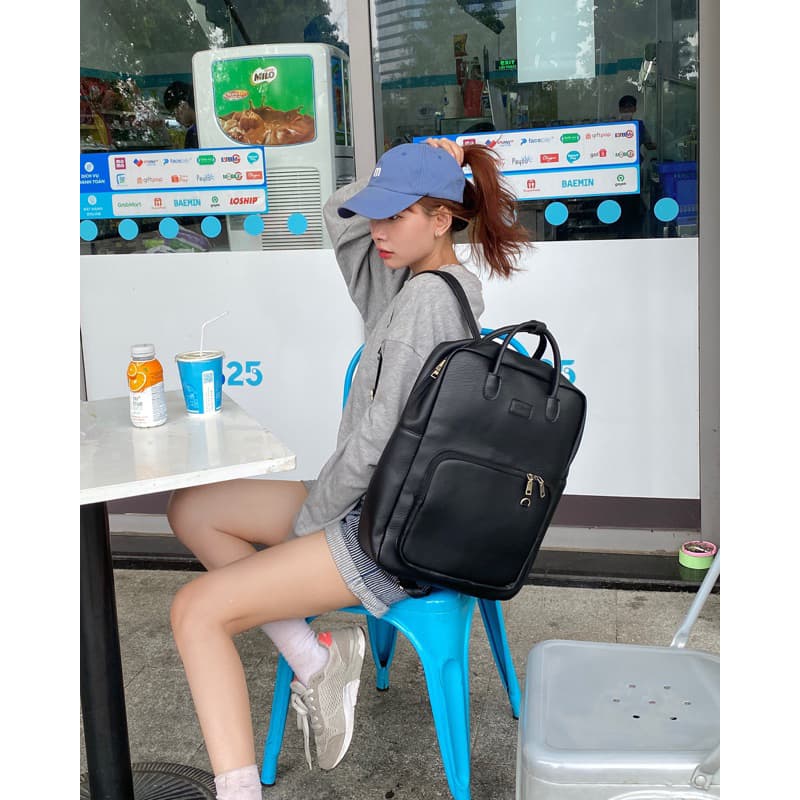 Ảnh Balo Vuông Shop®️ Iconic đi làm đi học để được mọi size laptop và tài liệu chất da đẹp 2
